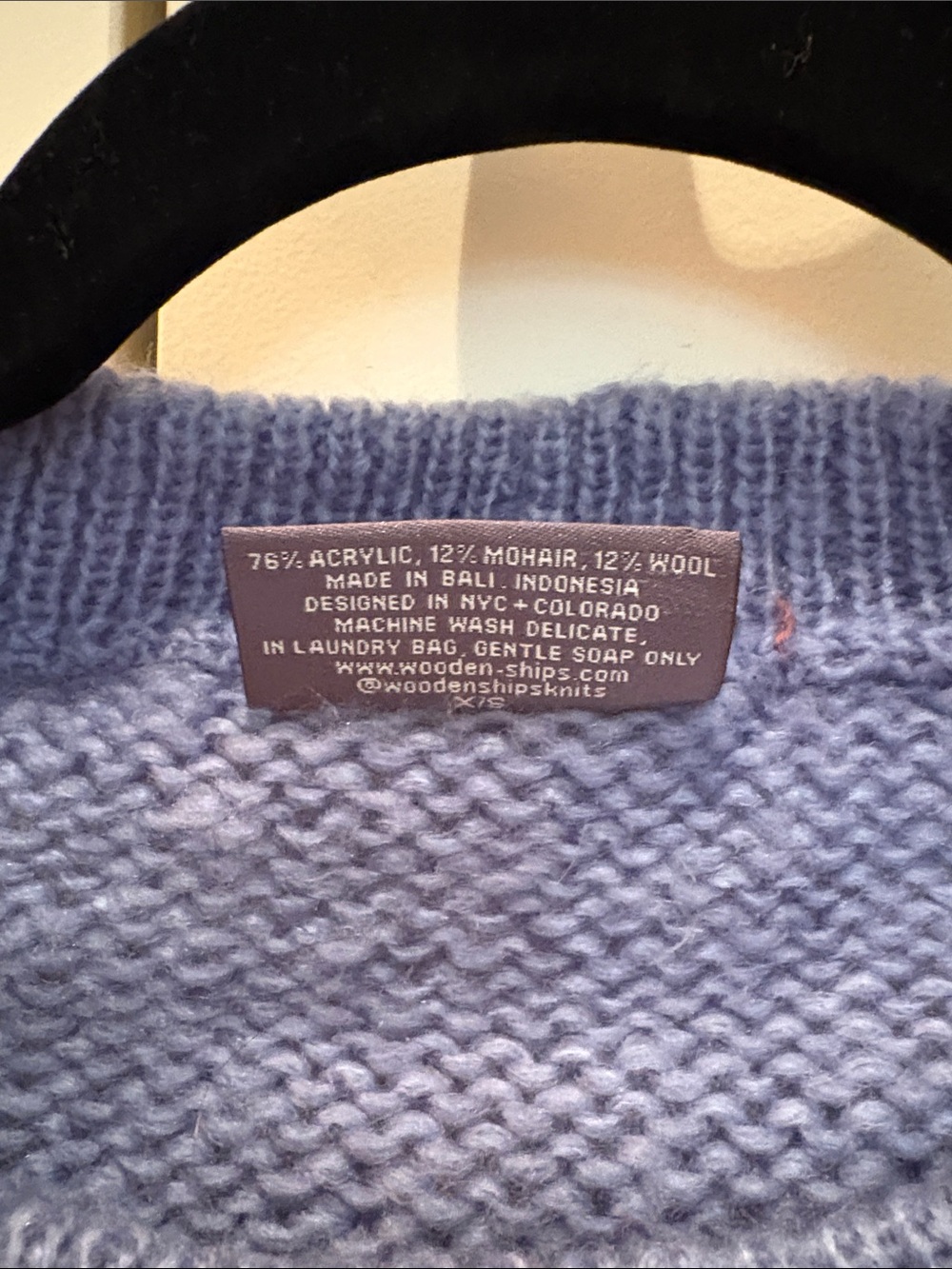 Wooden Ships Light Blue Penguin Crewneck Sweater - Picture 3 of 3